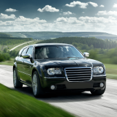 Continental Reifen Limousine auf Landstraße